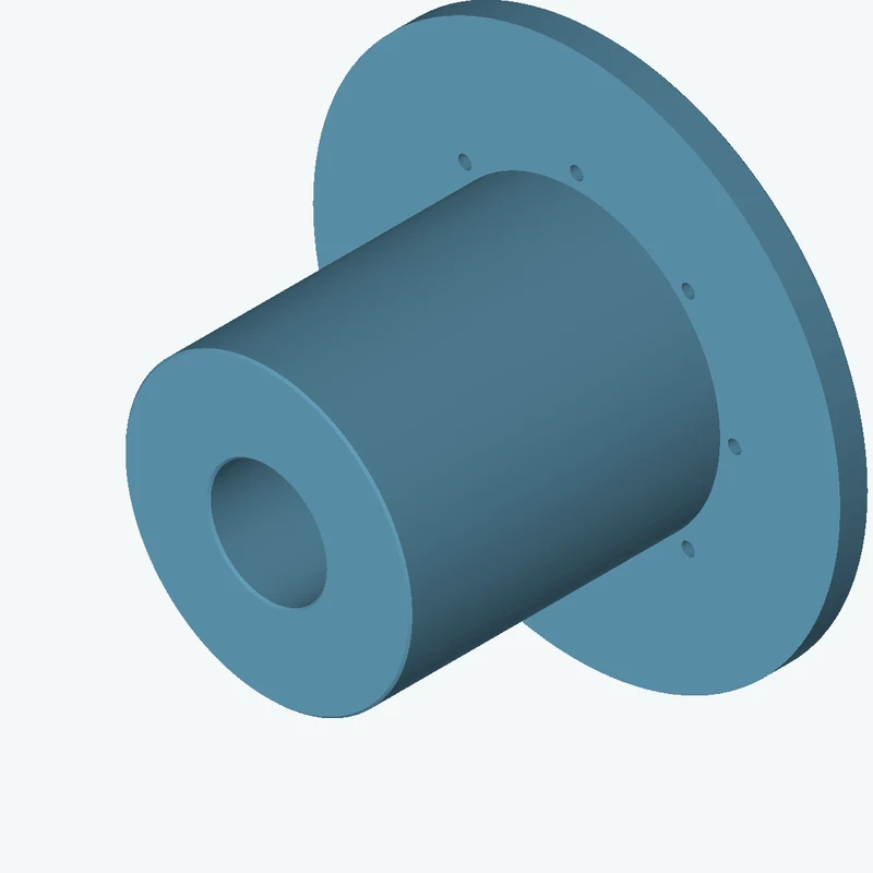 Revolved body, Ø70.1 mm × 82.9 mm tall with Ø28.4 mm bore, Ø128.8 mm × 7.2 mm flange — 0488