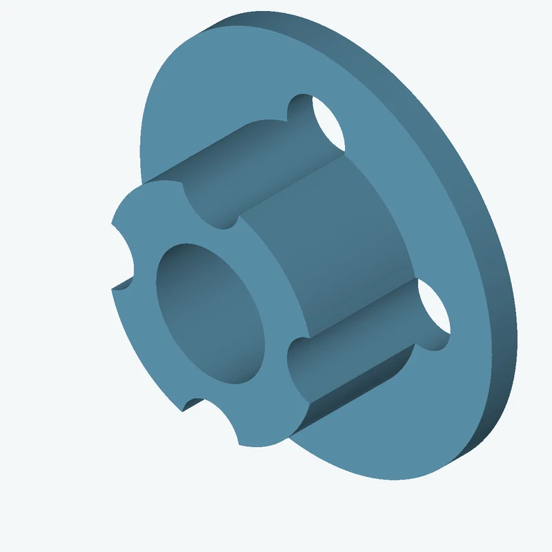 Revolved body, Ø30 mm × 19 mm tall with Ø15.8 mm bore, Ø51.1 mm × 3.7 mm flange — 0510