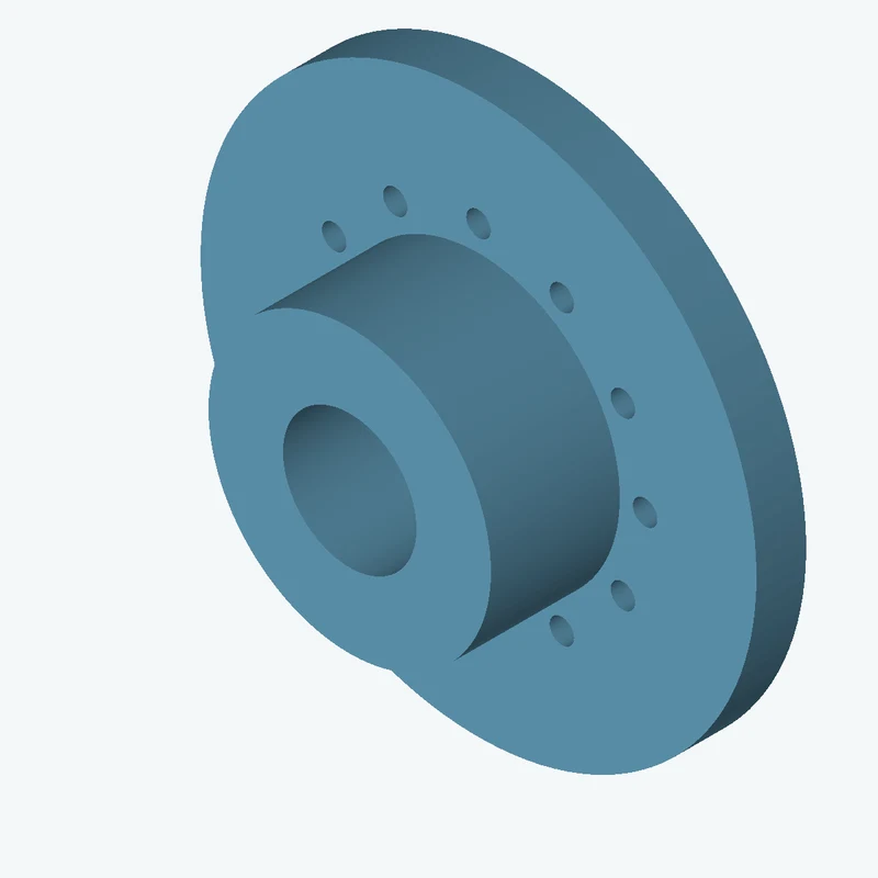Revolved body, Ø50 mm × 31.6 mm tall with Ø23.6 mm bore, Ø98.4 mm × 8.8 mm flange — 0608