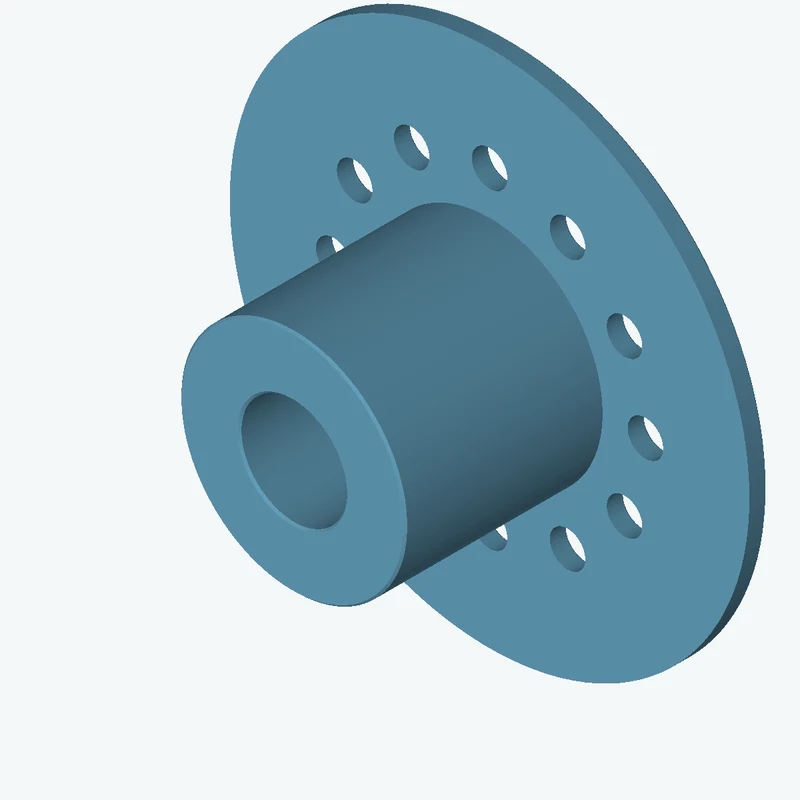Revolved body, Ø33.77 mm × 32.2 mm tall with Ø15.8 mm bore, Ø77.7 mm × 2.7 mm flange — 0631