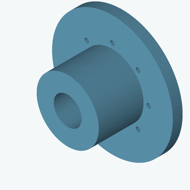 Revolved body, Ø60 mm × 52.7 mm tall with Ø27 mm bore, Ø116.6 mm × 9.5 mm flange — 0655