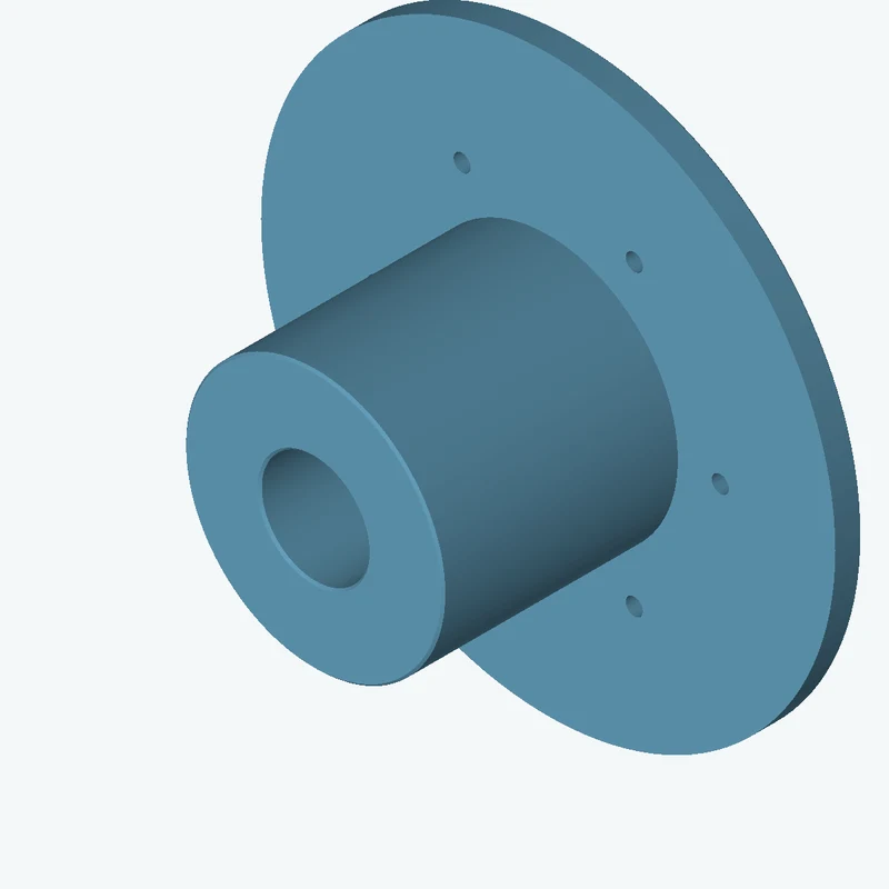 Revolved body, Ø80.85 mm × 81.7 mm tall with Ø33.6 mm bore, Ø179.1 mm × 8.5 mm flange — 0665