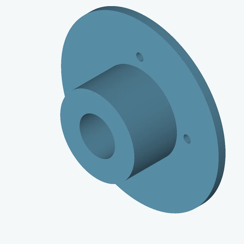 Revolved body, Ø55 mm × 36.7 mm tall with Ø26.3 mm bore, Ø117 mm × 5.1 mm flange — 0706