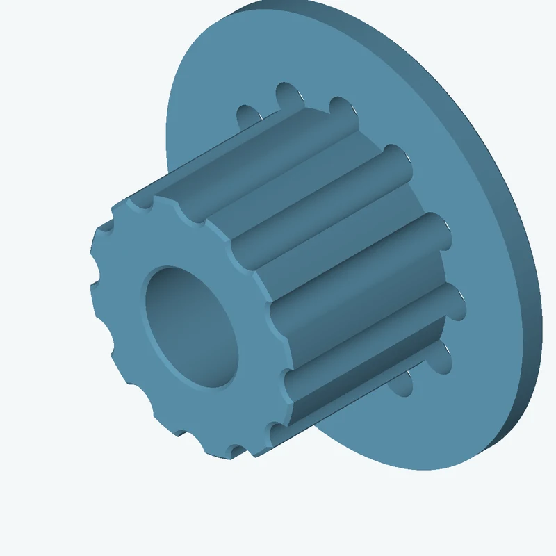 Revolved body, Ø21.87 mm × 18.9 mm tall with Ø9.9 mm bore, Ø38 mm × 2.4 mm flange — 0902