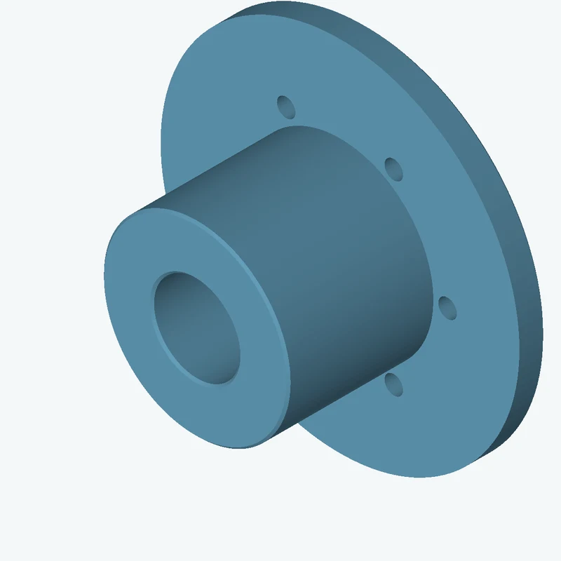 Revolved body, Ø85 mm × 77.8 mm tall with Ø39.3 mm bore, Ø163.4 mm × 11.8 mm flange — 1018