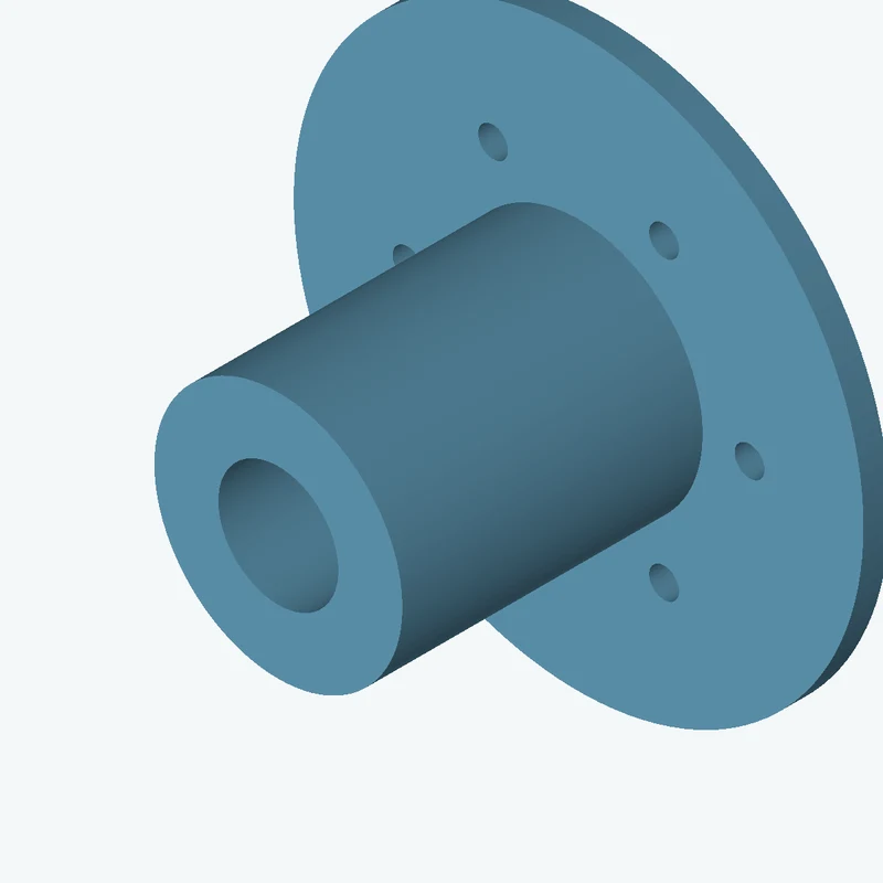 Revolved body, Ø26.68 mm × 35.1 mm tall with Ø12.9 mm bore, Ø61.3 mm × 2.8 mm flange — 1110