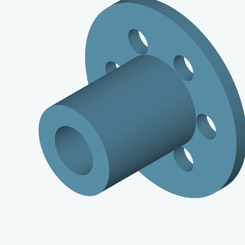 Revolved body, Ø29.98 mm × 41.3 mm tall with Ø16.2 mm bore, Ø64.3 mm × 4.4 mm flange — 1124