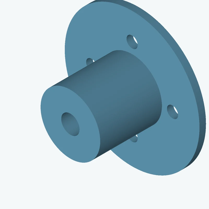 Revolved body, Ø45 mm × 51.5 mm tall with Ø13.8 mm bore, Ø101.7 mm × 4.9 mm flange — 1242