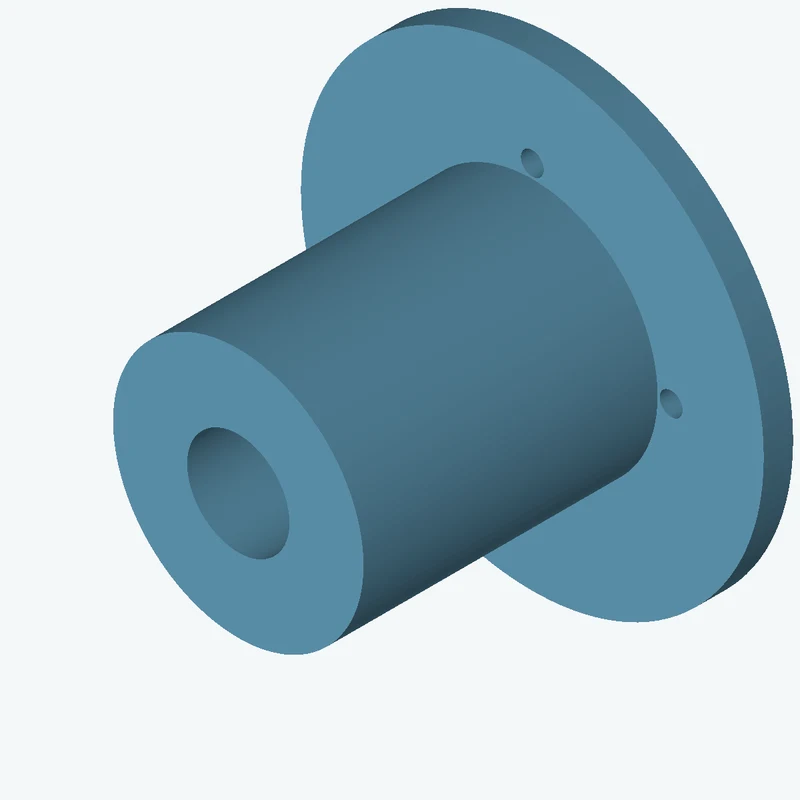 Revolved body, Ø70 mm × 90.4 mm tall with Ø28.6 mm bore, Ø129.4 mm × 8.2 mm flange — 1266