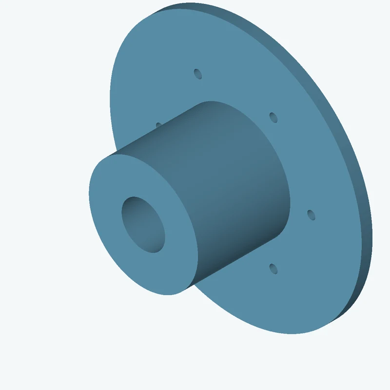 Revolved body, Ø43.14 mm × 40.8 mm tall with Ø17.2 mm bore, Ø99.6 mm × 4.3 mm flange — 1376