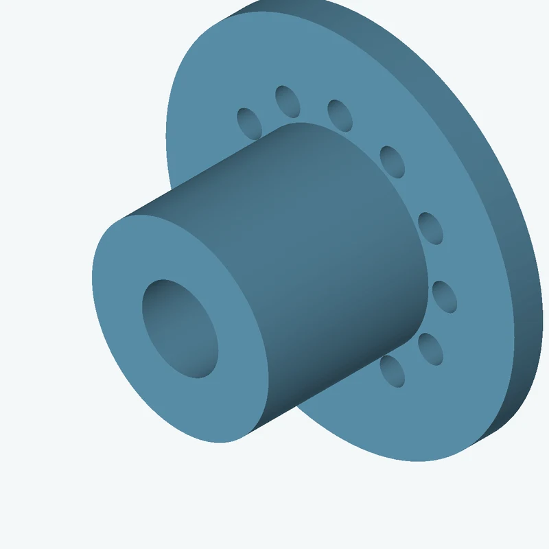 Revolved body, Ø45.1 mm × 48.1 mm tall with Ø19.5 mm bore, Ø89 mm × 7.3 mm flange — 1472