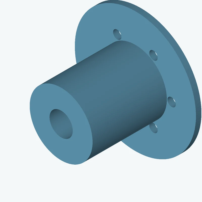 Revolved body, Ø24.14 mm × 30.6 mm tall with Ø8.9 mm bore, Ø46.5 mm × 2.1 mm flange — 1481