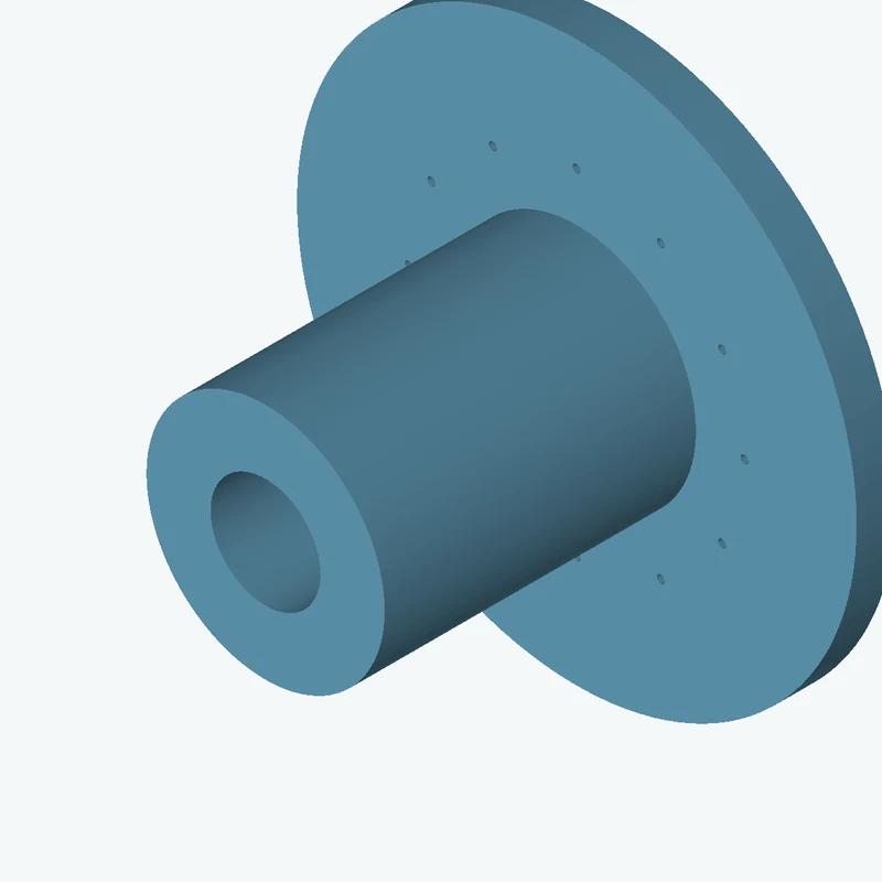 Revolved body, Ø95 mm × 140 mm tall with Ø43.8 mm bore, Ø223.3 mm × 15.8 mm flange — 1518