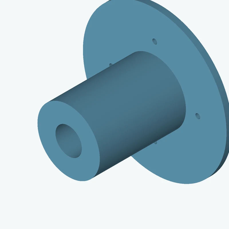 Revolved body, Ø69.88 mm × 102.8 mm tall with Ø29.6 mm bore, Ø161 mm × 6.3 mm flange — 1676