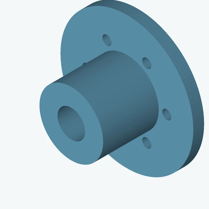 Revolved body, Ø30 mm × 31.3 mm tall with Ø13 mm bore, Ø62.6 mm × 5.1 mm flange — 1748