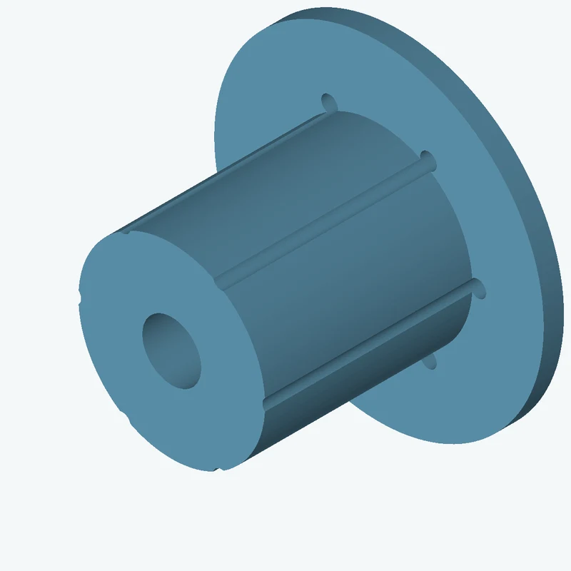 Revolved body, Ø60 mm × 73.1 mm tall with Ø18.9 mm bore, Ø105.9 mm × 6.5 mm flange — 1766
