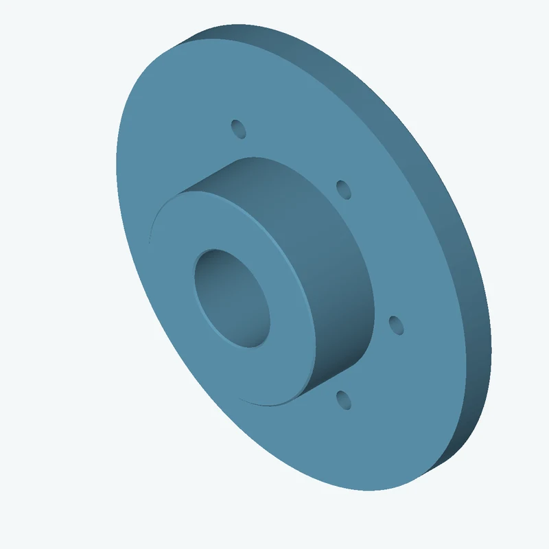 Revolved body, Ø59.35 mm × 30.9 mm tall with Ø26.9 mm bore, Ø124.5 mm × 9.5 mm flange — 1813