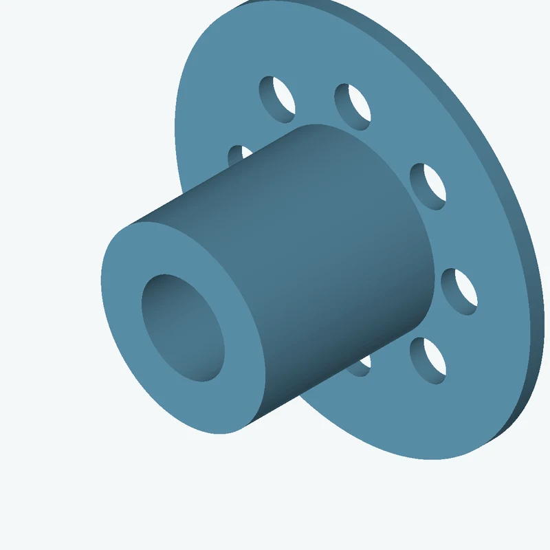 Revolved body, Ø28.86 mm × 32.2 mm tall with Ø14.6 mm bore, Ø62.4 mm × 2.5 mm flange — 1909