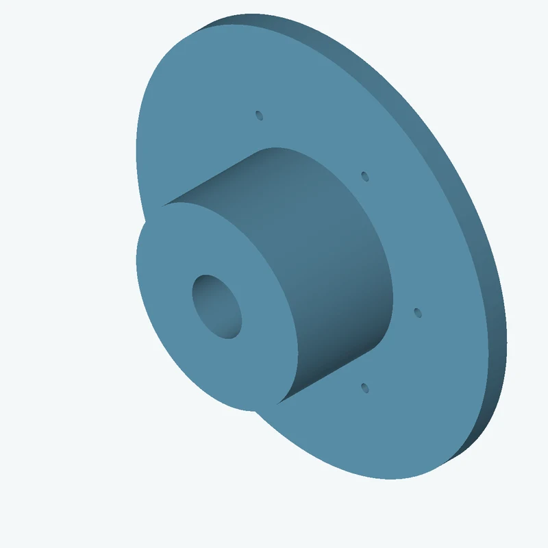 Revolved body, Ø68.55 mm × 48.2 mm tall with Ø21.1 mm bore, Ø149.3 mm × 7.9 mm flange — 2048
