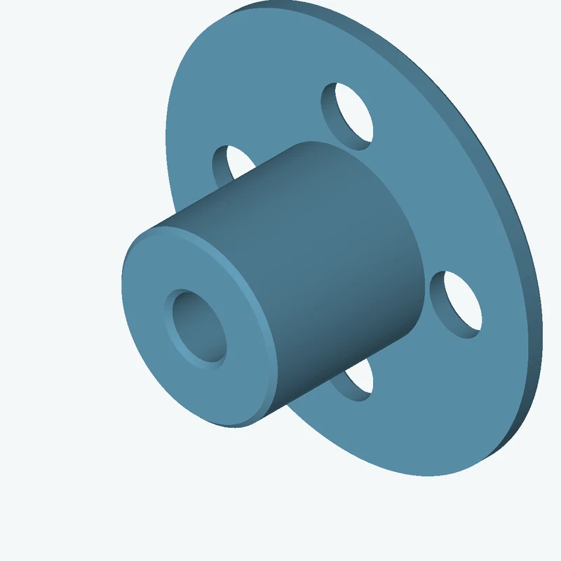 Revolved body, Ø25 mm × 27.3 mm tall with Ø8.7 mm bore, Ø58.1 mm × 3 mm flange — 2098