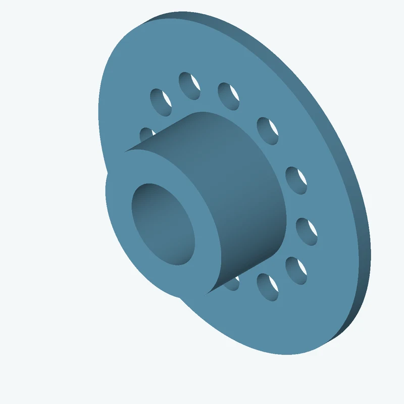 Revolved body, Ø45 mm × 30 mm tall with Ø24.6 mm bore, Ø101.1 mm × 4.7 mm flange — 2150