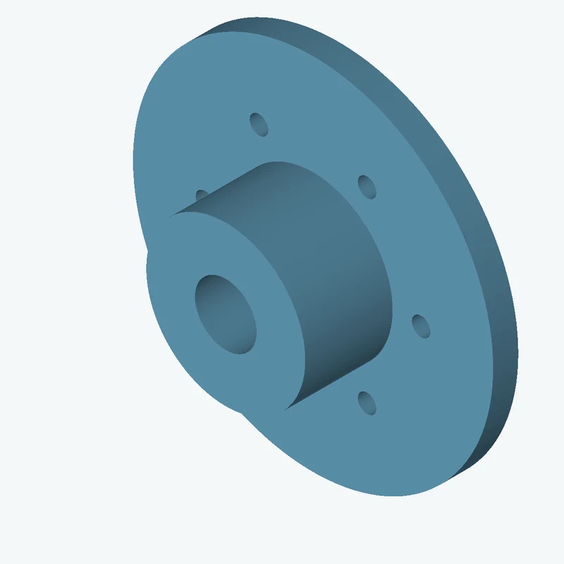 Revolved body, Ø55 mm × 38.9 mm tall with Ø21.3 mm bore, Ø124.6 mm × 8.7 mm flange — 2298