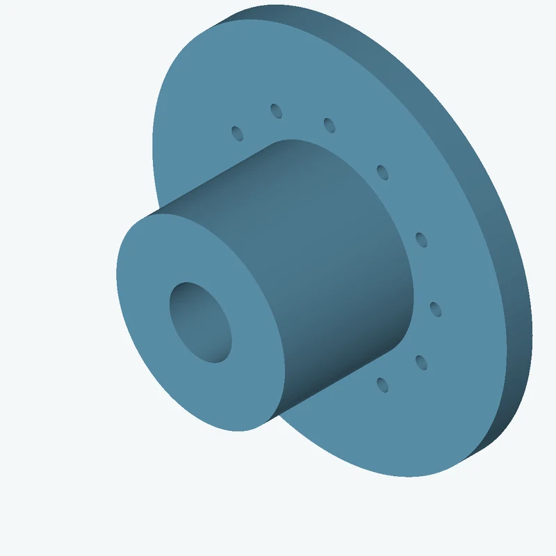 Revolved body, Ø92.66 mm × 85 mm tall with Ø34.4 mm bore, Ø194.8 mm × 14.2 mm flange — 2485