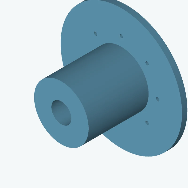 Revolved body, Ø90 mm × 107.7 mm tall with Ø32.8 mm bore, Ø200.3 mm × 8.8 mm flange — 2718
