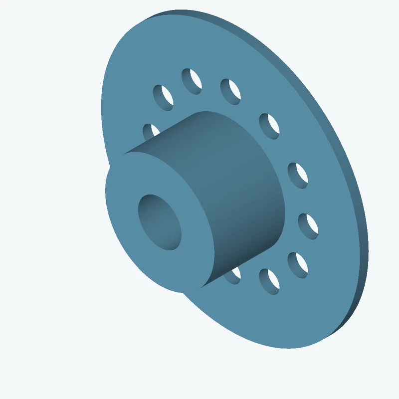 Revolved body, Ø45 mm × 32.7 mm tall with Ø17.9 mm bore, Ø106.6 mm × 3.6 mm flange — 2798
