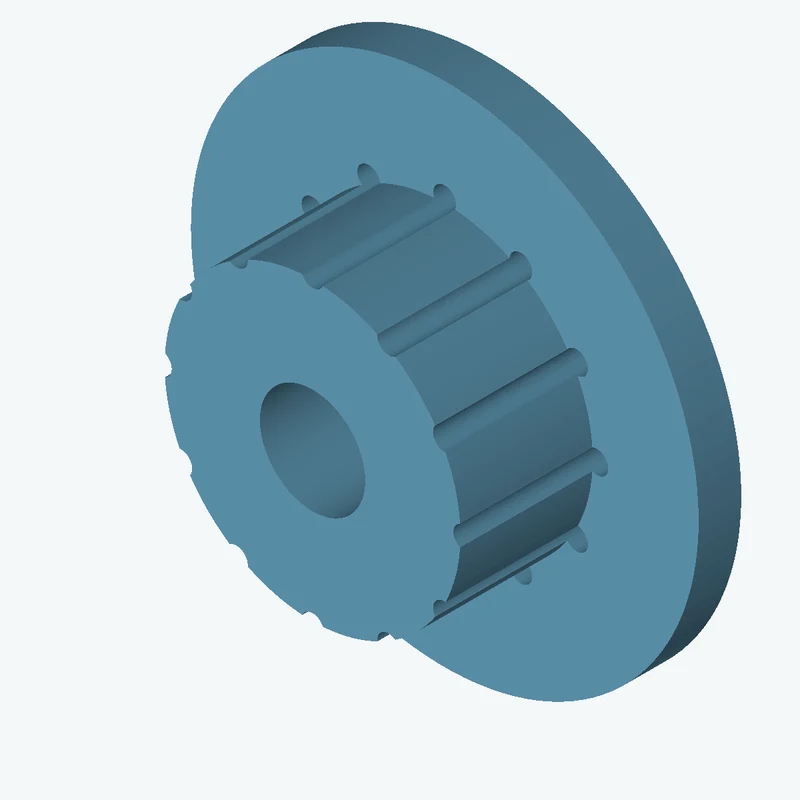 Revolved body, Ø56.16 mm × 33.2 mm tall with Ø20 mm bore, Ø96.4 mm × 8.1 mm flange — 2830