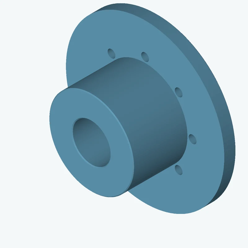 Revolved body, Ø57.74 mm × 45 mm tall with Ø25.8 mm bore, Ø108 mm × 8.1 mm flange — 2998