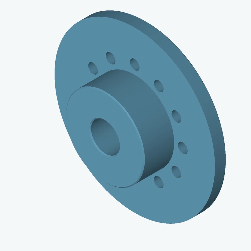 Revolved body, Ø35 mm × 18.6 mm tall with Ø12.8 mm bore, Ø71.4 mm × 5.2 mm flange — 3116