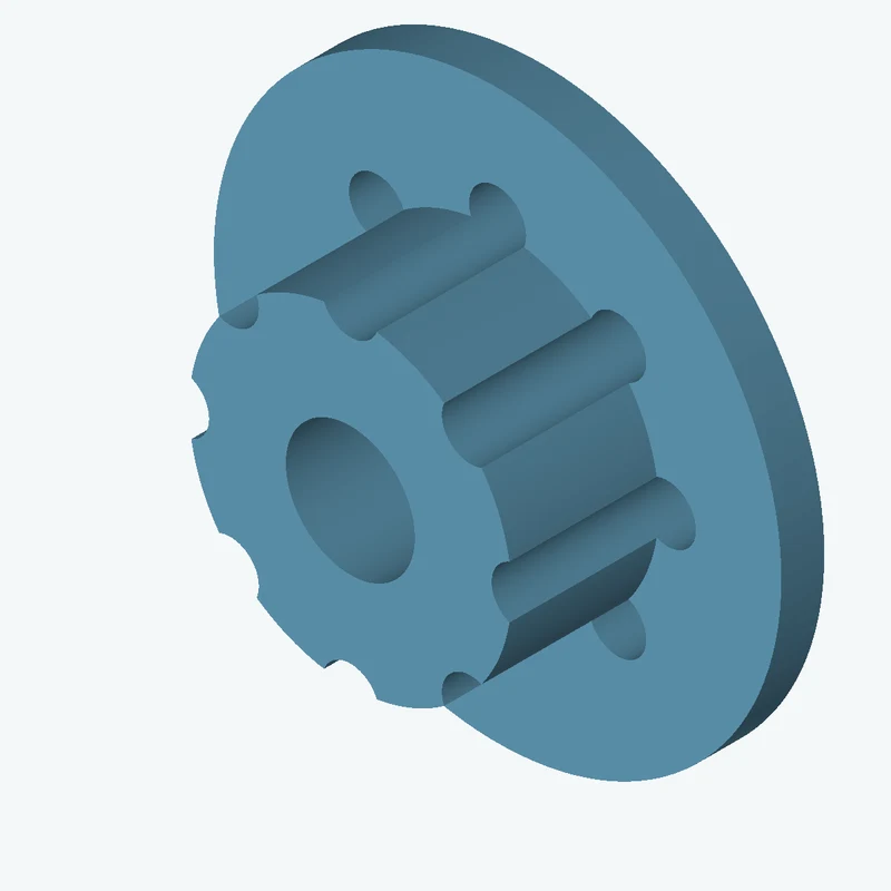 Revolved body, Ø30 mm × 17.7 mm tall with Ø12 mm bore, Ø52.8 mm × 4 mm flange — 3161