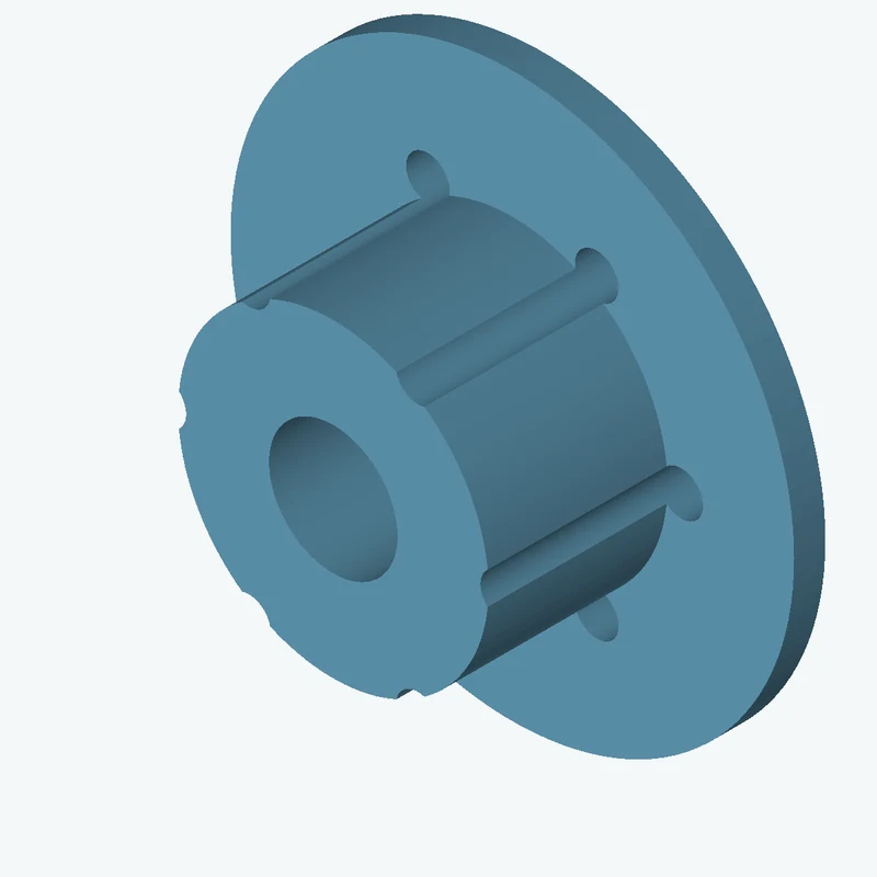 Revolved body, Ø30.68 mm × 20.8 mm tall with Ø12.7 mm bore, Ø55.7 mm × 3.1 mm flange — 3173