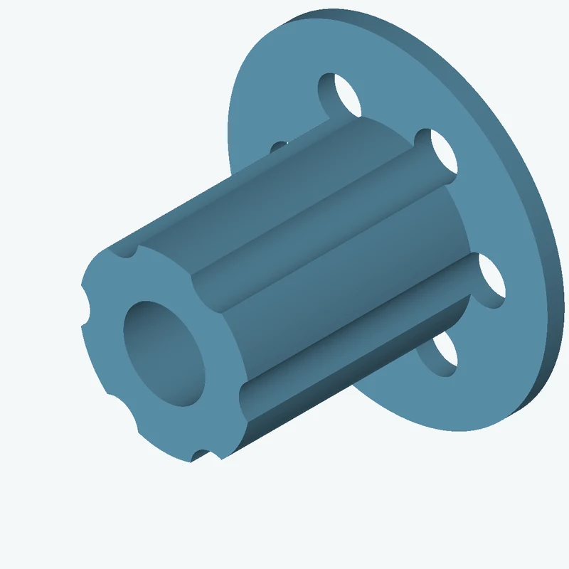 Revolved body, Ø25 mm × 35.2 mm tall with Ø12 mm bore, Ø46.9 mm × 2.5 mm flange — 3187