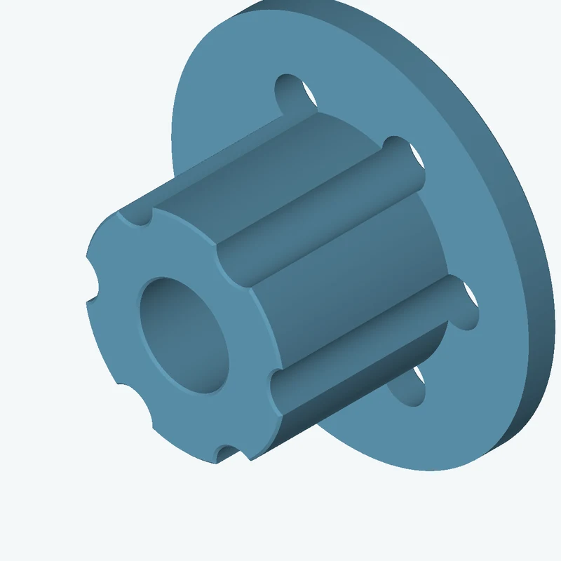 Revolved body, Ø38.71 mm × 37.8 mm tall with Ø17.2 mm bore, Ø68.9 mm × 5.5 mm flange — 3266