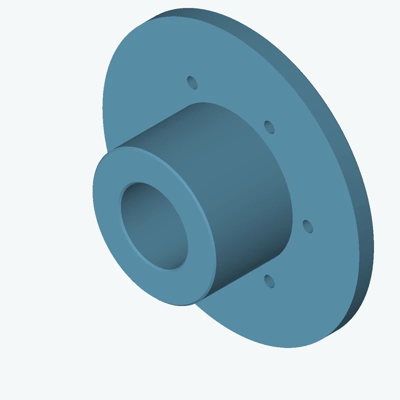 Revolved body, Ø75.88 mm × 57.7 mm tall with Ø41.2 mm bore, Ø157.6 mm × 9.9 mm flange — 3308