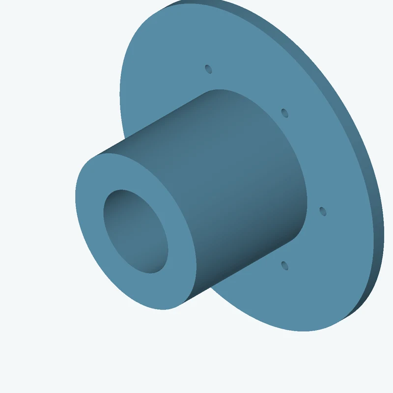 Revolved body, Ø75 mm × 75.1 mm tall with Ø40.1 mm bore, Ø157.2 mm × 6.5 mm flange — 3336