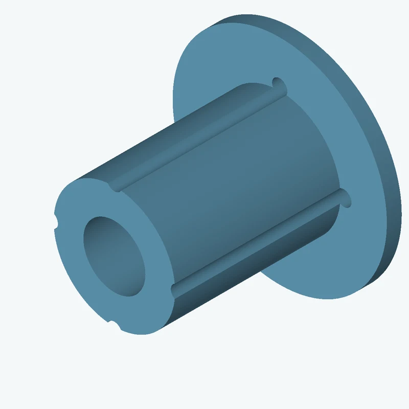 Revolved body, Ø34.28 mm × 50.9 mm tall with Ø17.5 mm bore, Ø60.5 mm × 4.2 mm flange — 3478