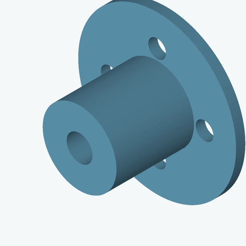 Revolved body, Ø35 mm × 41.2 mm tall with Ø12.3 mm bore, Ø74.9 mm × 4.4 mm flange — 3491