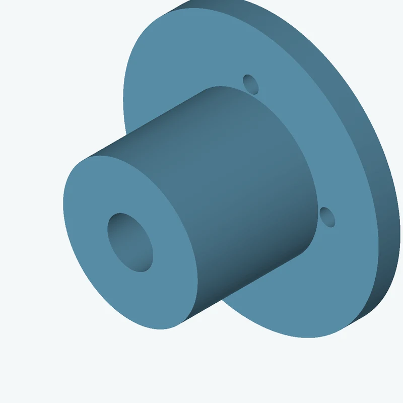 Revolved body, Ø55 mm × 58.1 mm tall with Ø18.7 mm bore, Ø104.4 mm × 8.9 mm flange — 3577