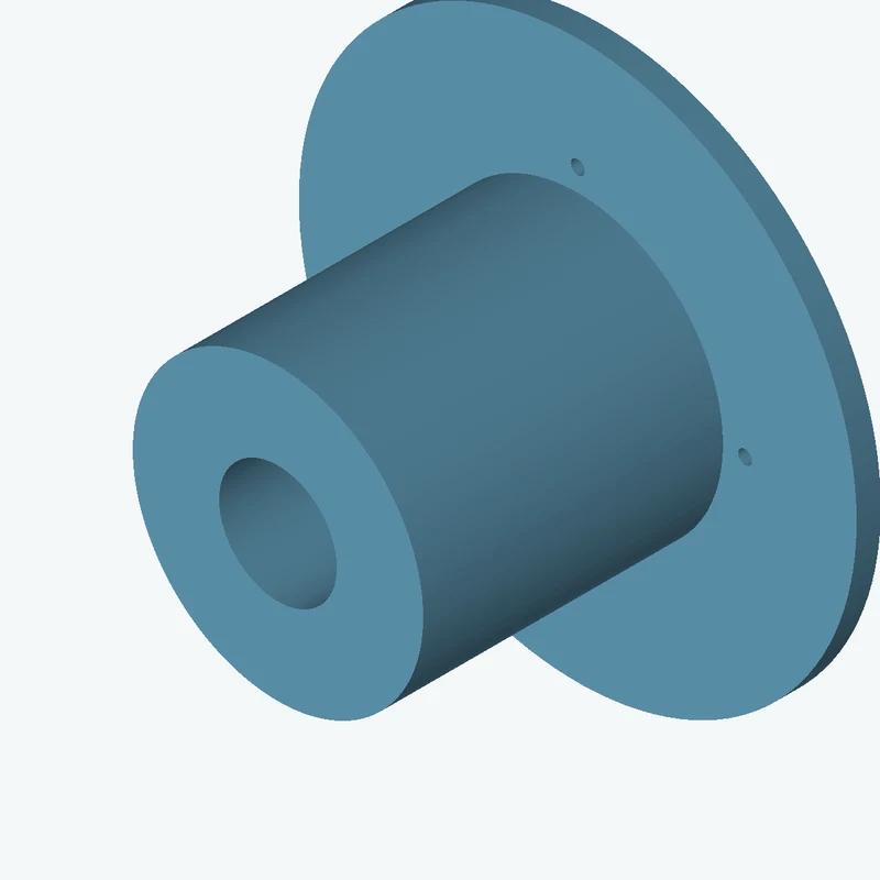 Revolved body, Ø91.07 mm × 101.6 mm tall with Ø36.9 mm bore, Ø174.9 mm × 7.6 mm flange — 3690