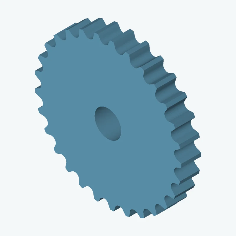 Spur gear, module 5 mm, 29 teeth (pitch Ø145 mm), face width 21 mm, Ø28.1 mm bore — 0216