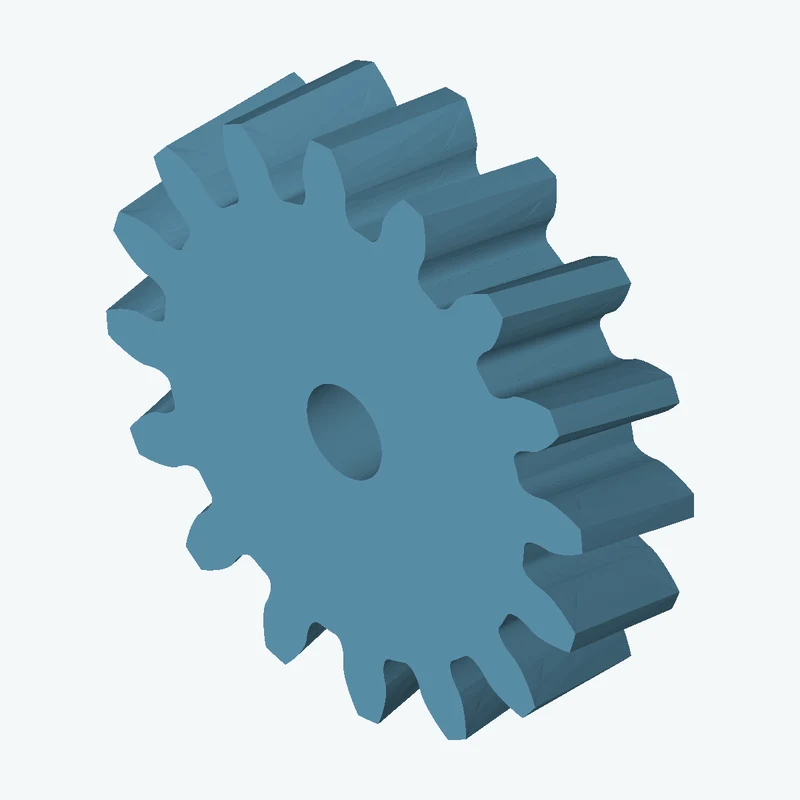 Helical gear, module 6 mm, 16 teeth (pitch Ø96 mm), face width 25.1 mm, 11° helix, Ø16.9 mm bore — 0246