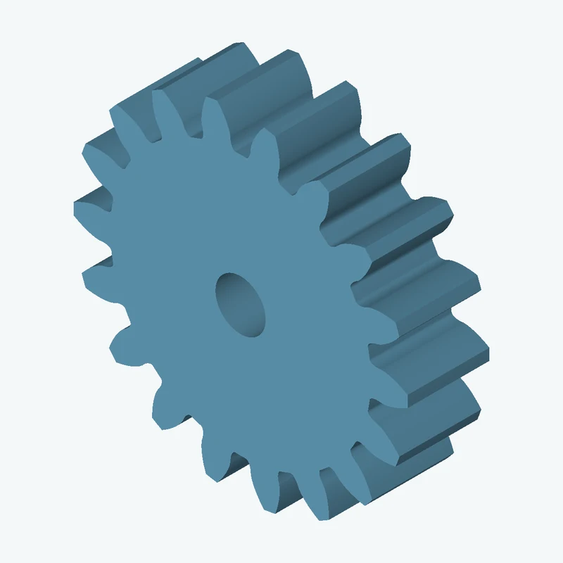 Spur gear, module 4 mm, 18 teeth (pitch Ø72 mm), face width 19.6 mm, Ø12 mm bore — 0613