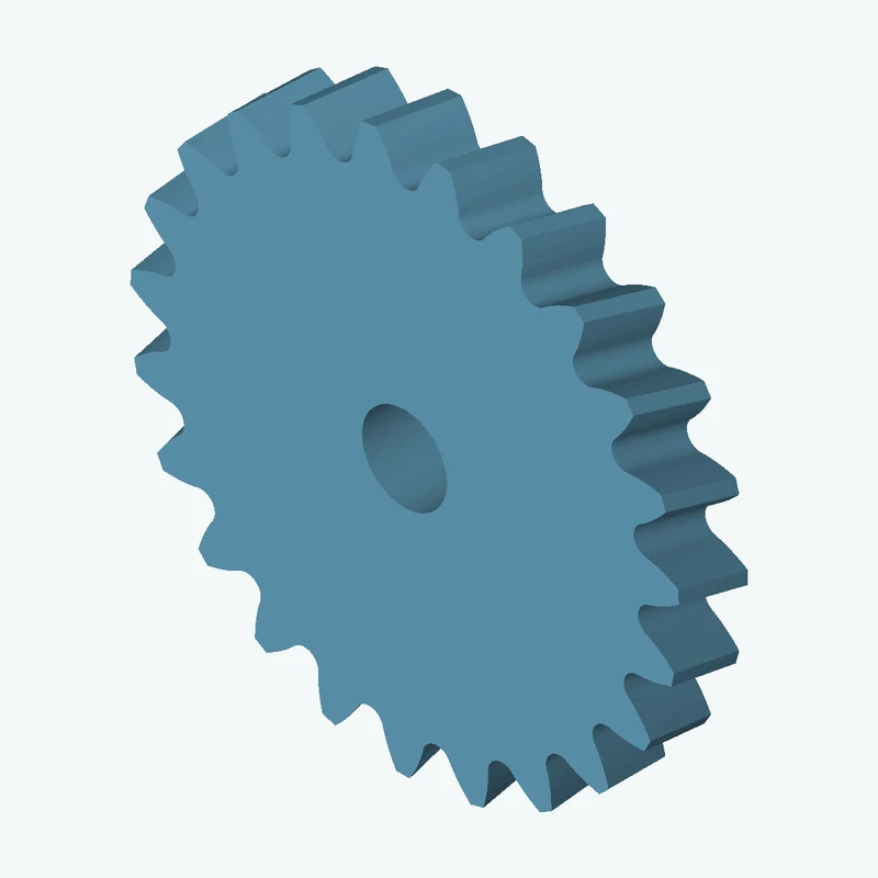 Helical gear, module 2.5 mm, 23 teeth (pitch Ø57.5 mm), face width 8.2 mm, 12.7° helix, Ø10.1 mm bore — 0841