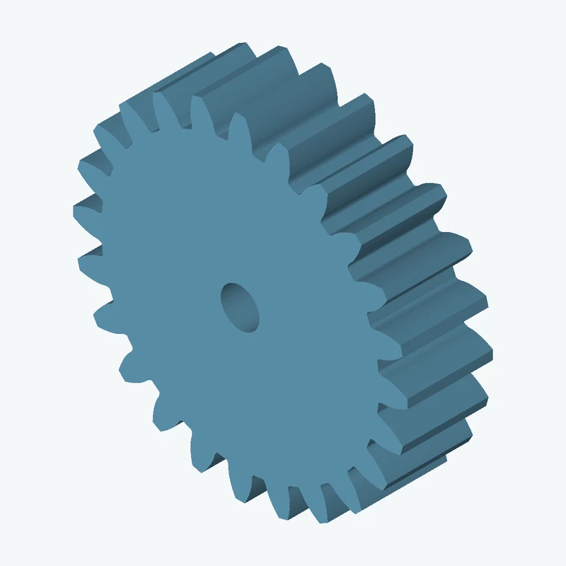 Spur gear, module 1.5 mm, 24 teeth (pitch Ø36 mm), face width 10 mm, Ø4.5 mm bore — 0866