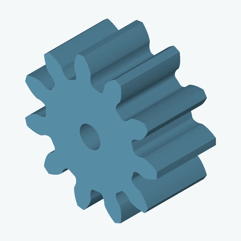 Spur gear, module 1.5 mm, 11 teeth (pitch Ø16.5 mm), face width 8.6 mm, Ø3 mm bore — 1778