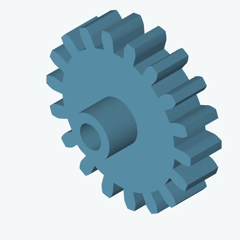 Cycloid gear, module 6 mm, 18 teeth (pitch Ø108 mm), face width 25.8 mm, Ø17.5 mm bore, Ø31.5 mm × 23.3 mm hub — 2058