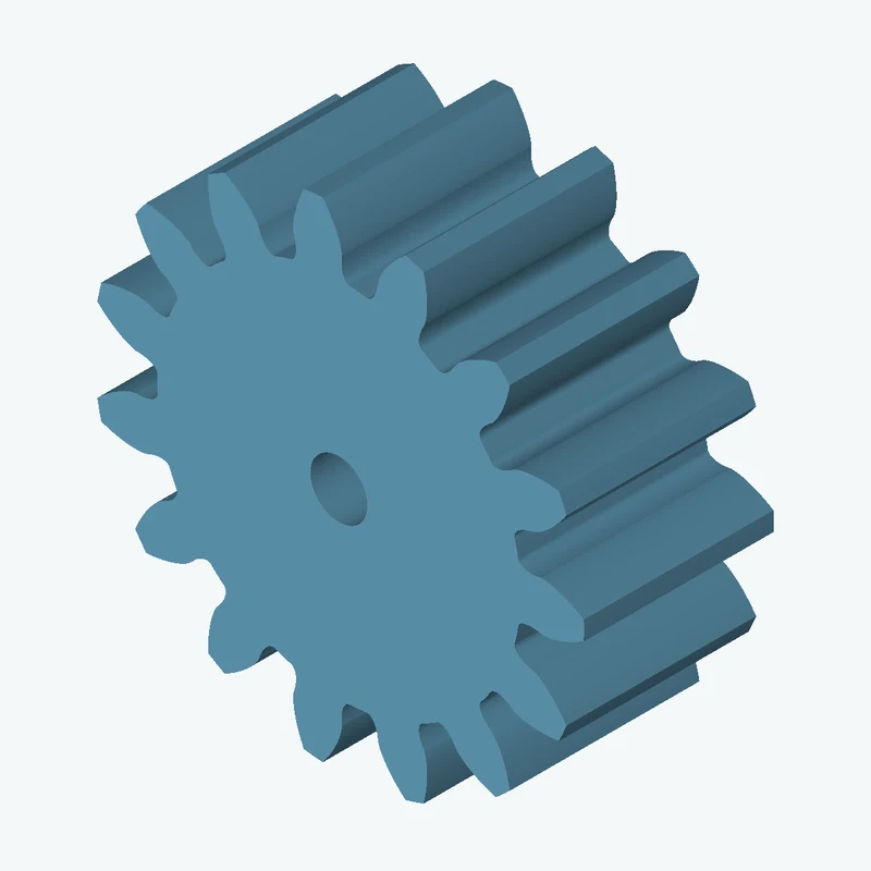Spur gear, module 4 mm, 15 teeth (pitch Ø60 mm), face width 26.3 mm, Ø7.9 mm bore — 2362